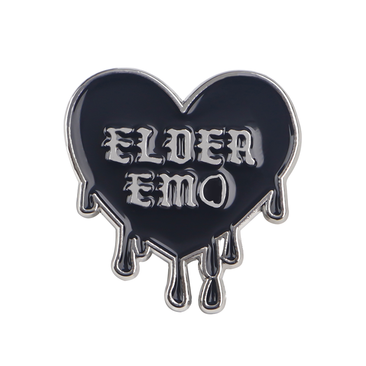 Broches en émail Emo cœur noir - Women'S Emo Accessories avis et prix