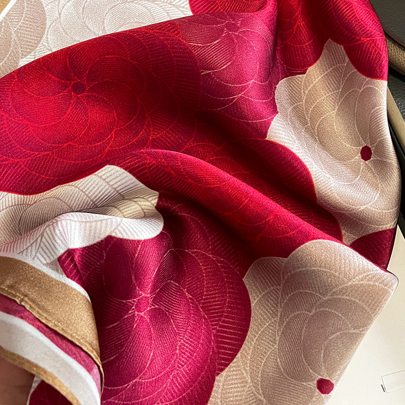 Foulard carré en soie Pure pou - Silk Scarf Square avis et prix