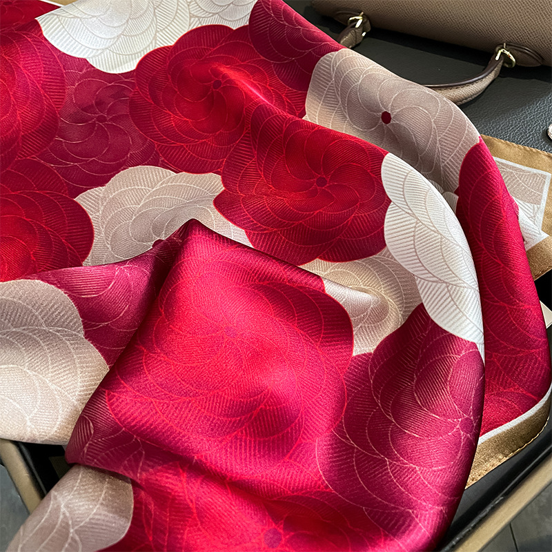 Foulard carré en soie Pure pou - Silk Scarf Square avis et prix