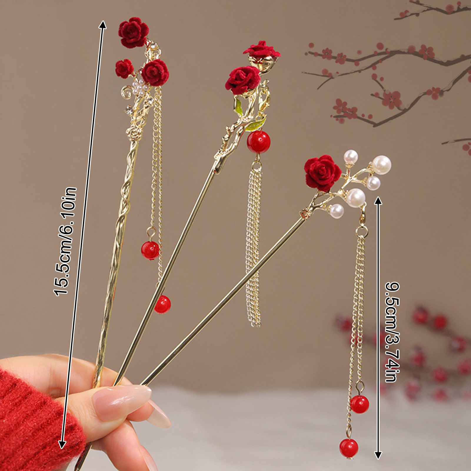 Épingle à cheveux en forme de  - Women'S Red Accessories avis et prix