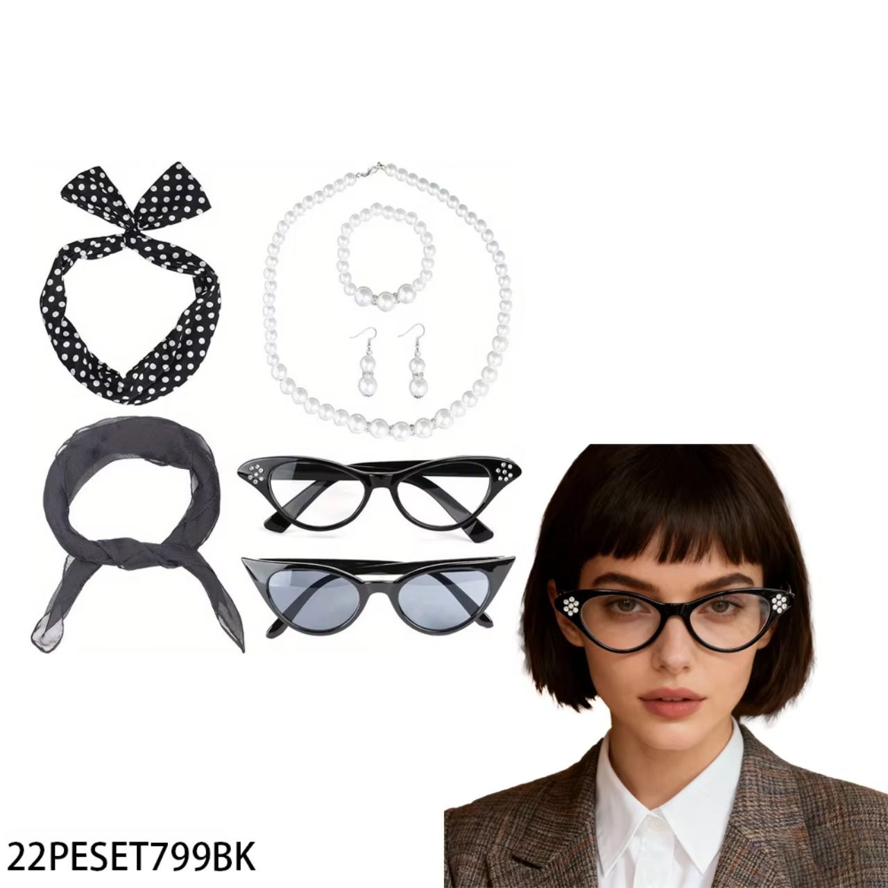 Ensemble d'accessoires de cost - Women'S Accessories In The 1950S avis et prix
