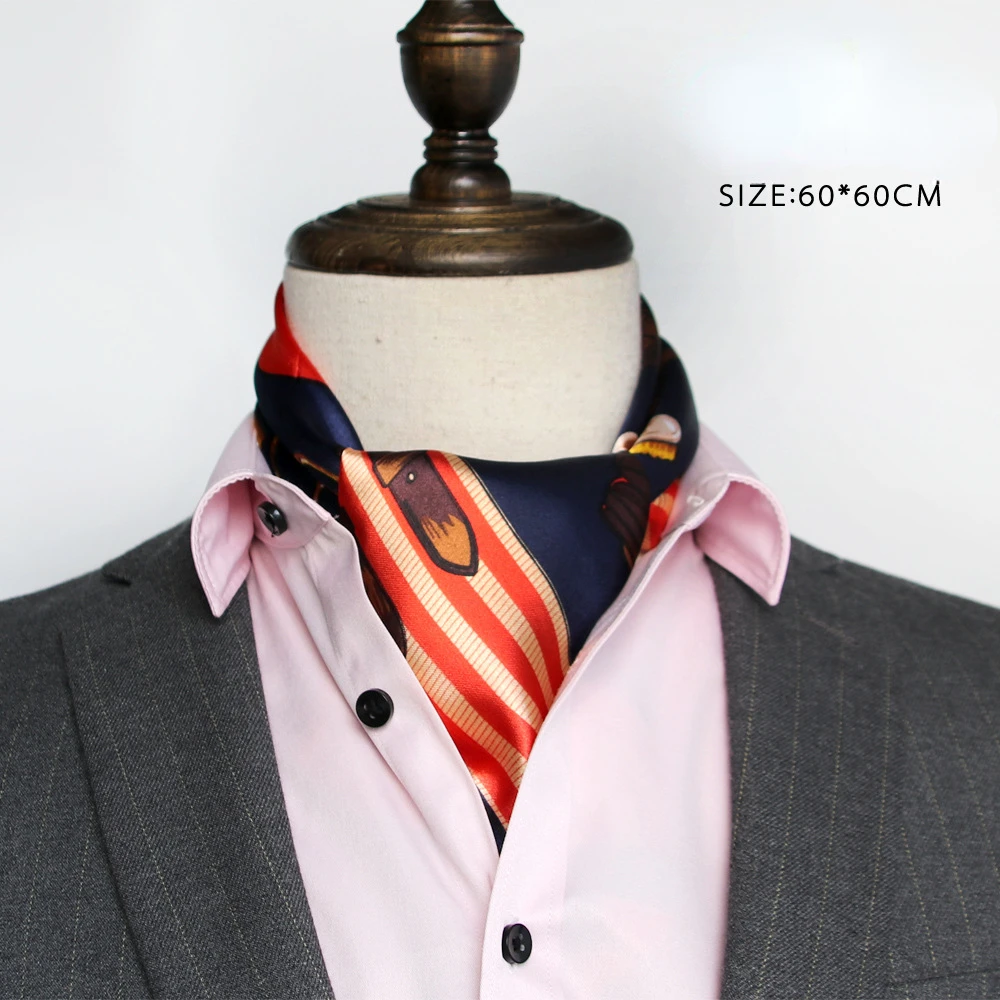 Écharpe en soie pour hommes, p - Silk Scarf Square avis et prix