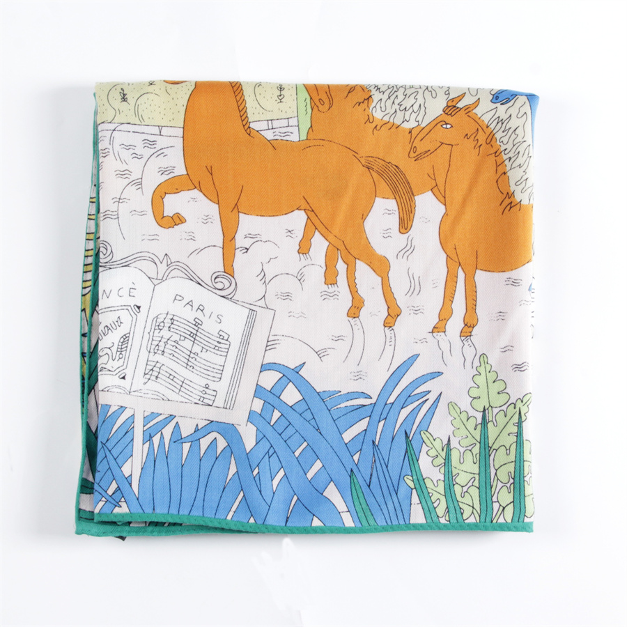 POBING-Écharpe en Cachemire po - Silk Scarf Square avis et prix